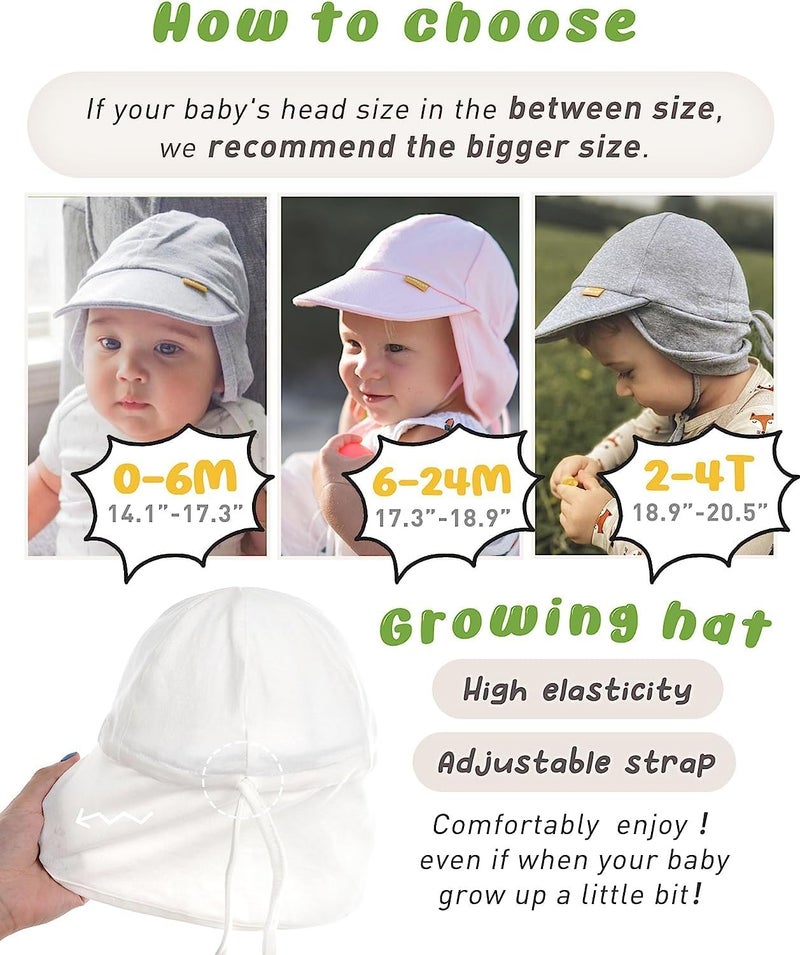 FURTALK Baby Sun Hat UPF 50+ UV Ray Sun Protection Cotton Toddler Hats for Boys Girls - Image 5